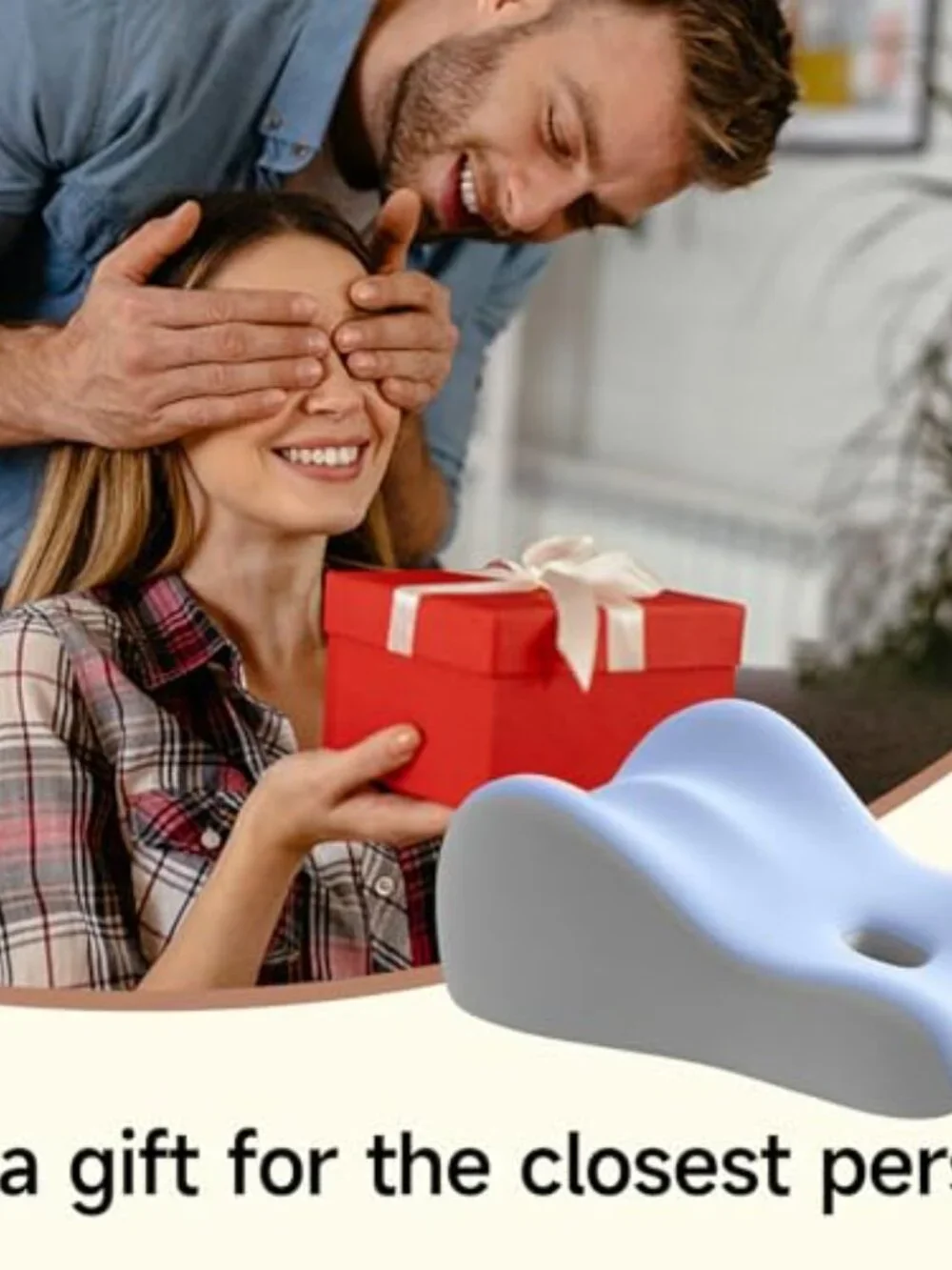 New Memory Foam Couples Butt Cushion Pillow for Pregnant Women Home Use - Blue